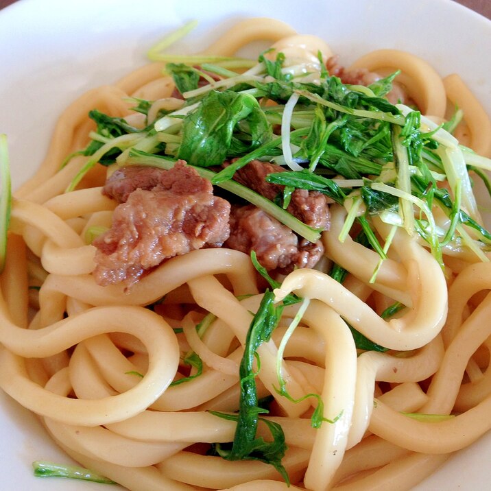 甘辛タレで☆すき焼き風焼きうどん